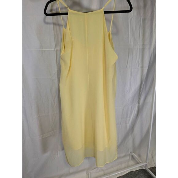 BCBGeneration Pale Lemon Cocktail Dress Size Large - Picture 2 of 7